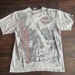 Y2K Harley-Davidson Skull T-shirt Eurka California